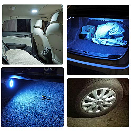 TYMXGHF USB Rechargeable LED Car Interior Dome Light 12V Bright Multi-Function Trunk Cargo Area Light Car Ceiling Roof Light for Vehicle RV Camping Bedroom Cabinet Stick on Anywhere 3 Colors