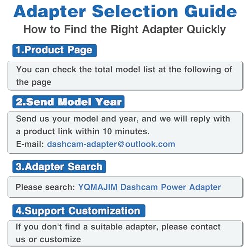 DashCam Power Adapter,(10P TypeB) Compatible with Select Toyota and Lexus