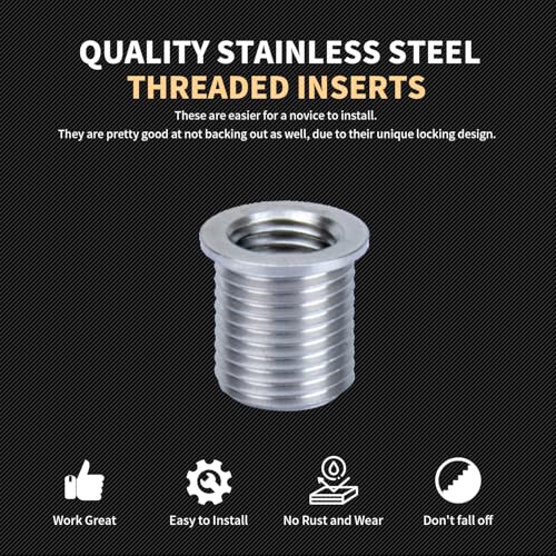 M8X1.0 Thread Repair Kit with Insert HSS Drill, Tap, Counterbore, Installation Driver, Metric, 10PCS Stainless Steel Insert M8X1.0X11.7MM - size: M8X1.0X11.7MM Thread Repair Kit