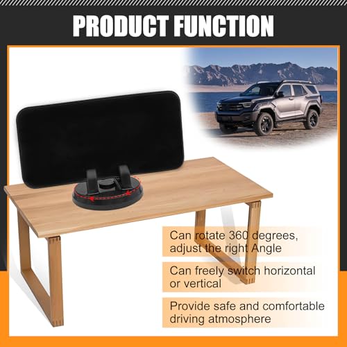 Universal Non-Slip Dashboard Stand 360 Rotatable Car Phone Holder Mount for Smartphones for Easy Navigation in Car and Home Center Console or Desktop Black