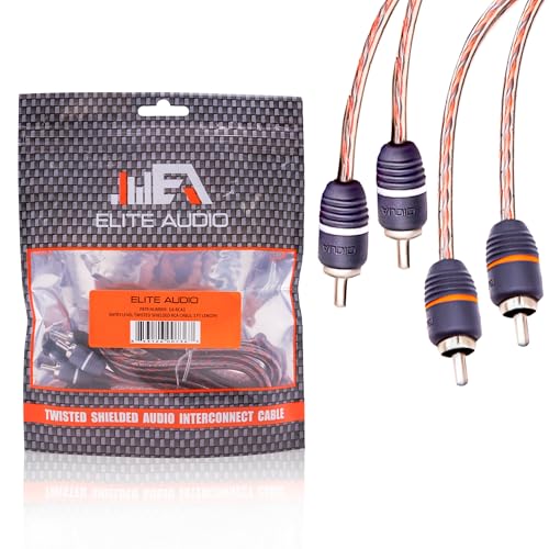 Elite Audio EA-RCA3 Standard 2-Ch RCA Cable - 3ft. Male to Male Twisted Wire Pair with Noise Reduction - size: 3'