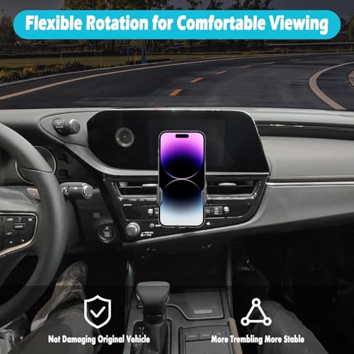 Car Phone Holder Fits for Lexus ES 350 300h 250 2022-2024 Accessories,Thick Cases Friendly,Cell Phone Mount for 4.7-7 in Phones,360 Degree Rotation,Easy to Install - size: ES 350 300h 250 2022-2024