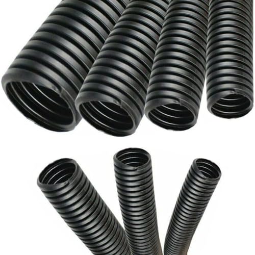 Electriduct 3/4" Polypropylene Non-Slit Wire Loom Corrugated Flexible Conduit - 100 Feet - Black - color: Black, size: 0.75 Inch - 100 Feet