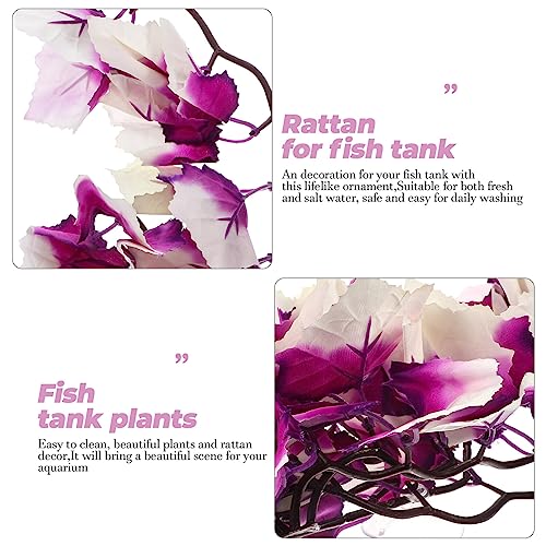 POPETPOP Reptile Plants for Terrarium : Resin Artificial Aquarium Plants with Suction Cup for Turtle Gecko Snake, 11.81x4.72x 0.78 inch