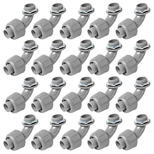 (20 Pack) Yariwiz 3/4 Plastic Liquid Tight Conduit 90 Degree Elbow - style: 3/4" Elbow-20 Pack
