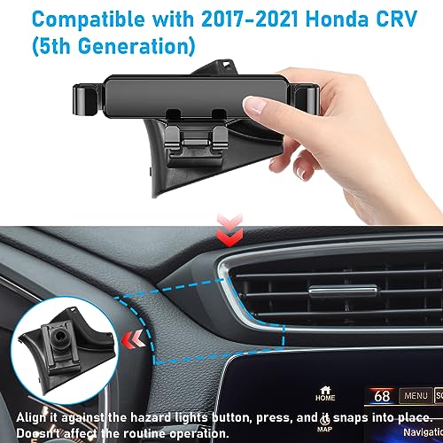 for Honda CRV Phone Holder Mount Air Vent 2017-2021,Black,1PC - size: 2017-2021 CRV Phone Holder