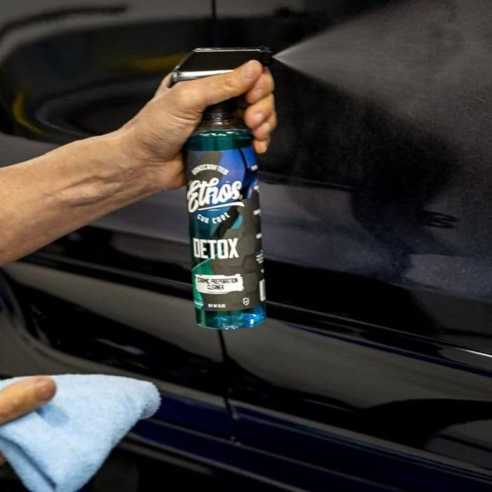 Ethos Detox - Ceramic Coating Prep Spray, Panel Wipe, Glass Cleaner - Prep Ceramic Coating, Wax, or Sealant - Multi-Purpose Formula - Leaves Nothing But the Shine - size: 16 Fl Oz (Pack of 1)