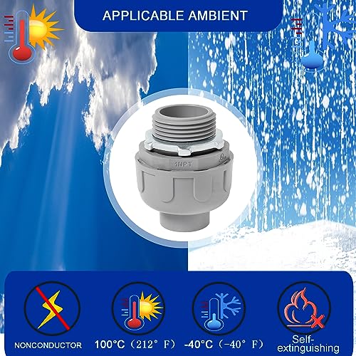 (1" Conduit Coupling 10 Pack) Yariwiz 1 inch Plastic Liquid Tight Conduit Coupling - style: 1" Straight-10 Pack
