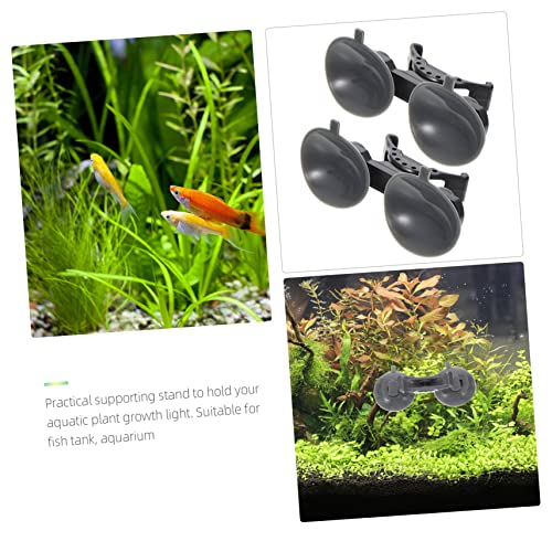 Generic 2pcs Fish Bracket Pump Small Fish Aquarium LED LED Bracket Accessories Terrarium Lamp Hanger for Cz Plastic Grey