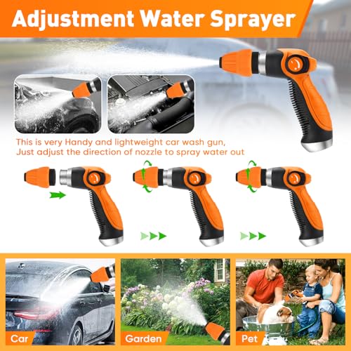 16 IN 1 Car Wash Foam Gun, Foam Cannon for Car Cleaning/Garden - color: Orange