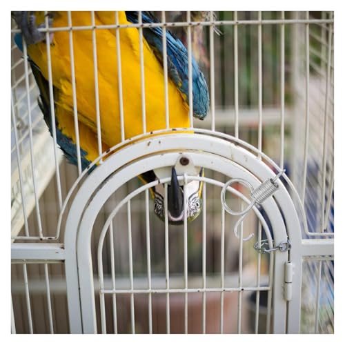 40 Pcs Bird Cage Door Spring Hook Rustproof Wire Lock for Rabbit Chicken Parrot Quail Pigeon