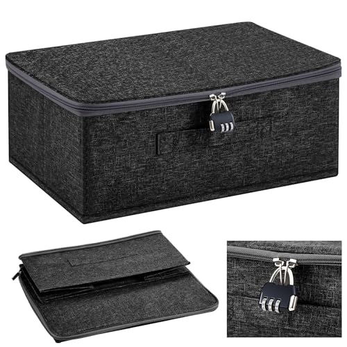 Briwooody Discreet Lockable Toy Bag,Black,15 X 10 X 6.3 In - color: Black, size: 15 x 10 x 6.3 Inch