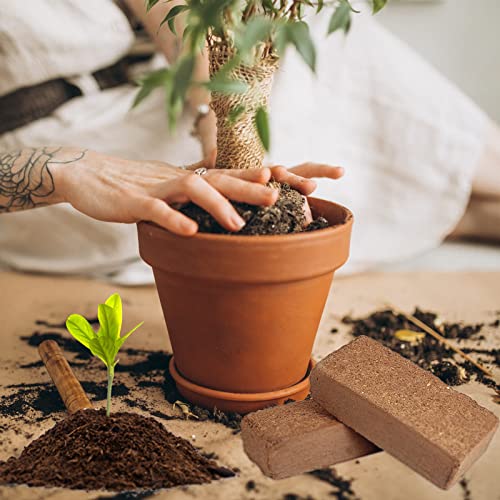 ZeeDix 8 Pack Coco Coir Brick (11.2lbs), 100% Organic Coconut Coir for Garden Soil & Potting Mix, Low EC and pH Balance, Compressed Coconut Husk Fiber for Seed Starter Soil for Indoor Outdoor Plants - size: 8pcs