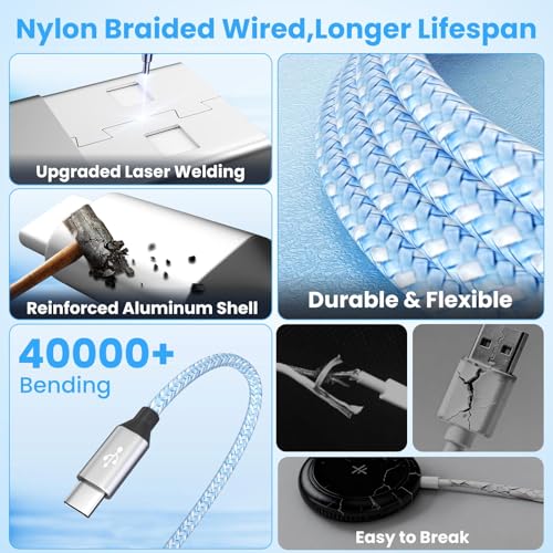 4in2 3 X USB C Cable Multi Charging Cable for iWatch Charger, 5FT - color: B1-Square, size: 1PCS&5FT