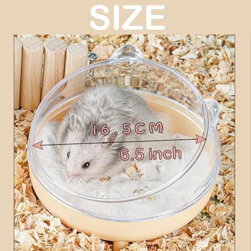 Meow&Woof Hamster Sand Bath Container, Large Sandbox Toilet Gerbil Batheoom, Tiny Chinchilla Dust Bathtub Sand Bath Box for Hamster Cage Accessories 5.2 Inch-White - color: White
