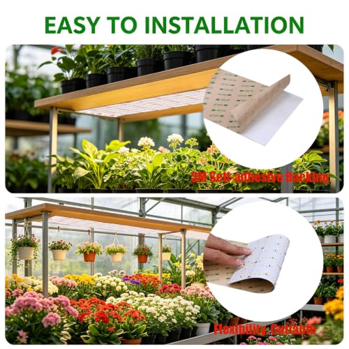 3-Pack Panel Full Spectrum LED Plant Grow Light Kit | 0-100% Dimmable 1260 LEDs 24V 3X60W Cuttable Flexible Self-adhesive Grow Lights for Indoor Plants, Seedlings Veg Flower - size: 1.64FT X 3