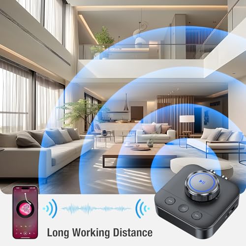 Bluetooth Receiver for Home Stereo, RCA Bluetooth Adapter for Optical, AUX