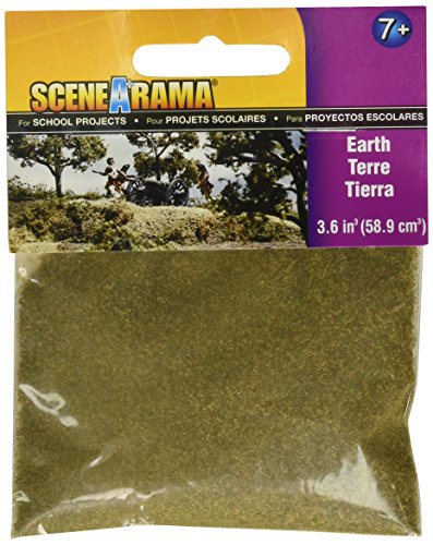 Woodland Scenics Earth 3.6 Cubic Inches, 2 Ounce (Pack of 1) - size: 2 Ounce (Pack of 1)