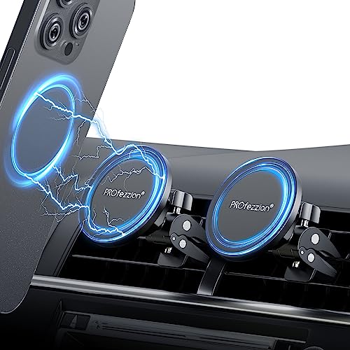PROfezzion 2-Pack Magnetic Car Vent Mount Holder Compatible with MagSafe - style: Car Air Vent (2-Pack)