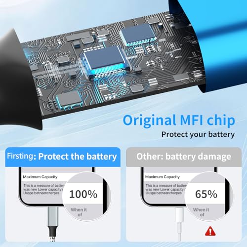 USB C Splitter Cable, 3 in 1 Multi Charging Cable, 2Pack 5FT - color: USB C-Blue_Black2-2Pack