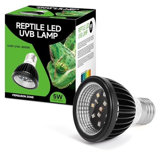 REPTITRIP UVB Light for Reptiles, UVB Bulb 5W 5.0 UVB LED Lamp, Reptile Light Bulb, Provide Sufficient UVB Exposure for Tropical Spices-Not Heat Lamp - style: UVB-5
