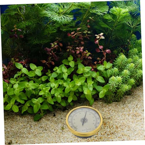 POPETPOP Analog Hygrometer Gold Round 72mm 2.83 Inch Precision Humidity Gauge with 2% Rh Resolution No Battery Required for Indoor Rooms and Reptile Terrariums