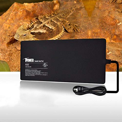 iPower Reptile Heat Pad 8W Under Tank Terrarium Warmer Heating Mat for Turtles Lizards Frogs and Other Small Animals, 6"x8" Inch - size: 6" x 8", style: Heat Pad