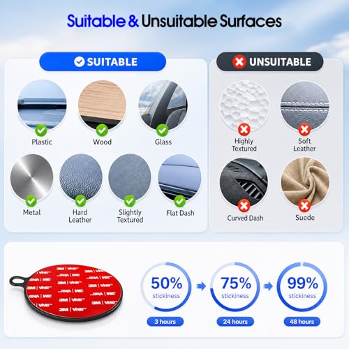Adhesive Sticky Pad Mounting Disk: Heat Resistant 75mm Disc 70mm Tape