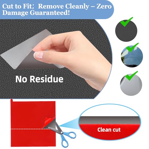 6Pcs Heavy Duty Dash Cam Mounting Tape - Ultra Heat Resistant Double-Sided Adhesive Pads for Windshield, Dashboard, GPS & Camera Holders | 60% Stronger Than Foam Tapes, Weatherproof & Customizable