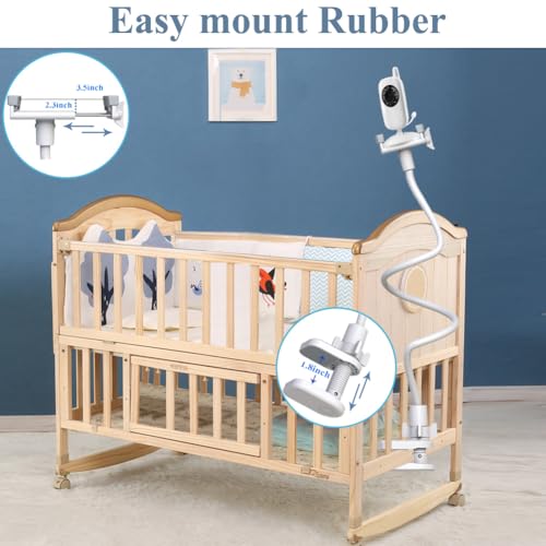 Baby Monitor Holder Mount Stand Compatible with TP-Link Tapo C200/C210/TC71/C210P2 /C220/ Kasa EC70/EC71/KC410S/KC110 Baby Cmaera Flexible Clip Clamp Mount Adjustable Baby Monitor Stand - size: 33.4" for TP-Link C200/C210/Kasa EC70 Camera