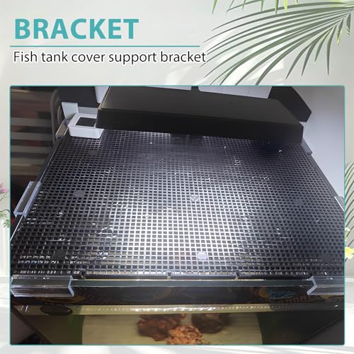 15 Pcs Rimless Aquarium Lid Clips for 11-12mm Glass, Clear Acrylic Aquarium Cover Support Clamps for Fish Tank Lid Holder, Plastic Tank Top Clips for Glass Canopy or Piscine Hoods and Covers