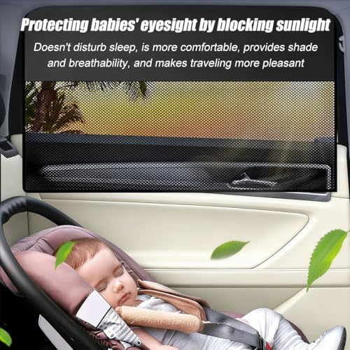 Car Window Shades, 2PCS Block Light Magnetic Vehicle Side Rear Window Covers, UV Protection Automotive Sun Shade Privacy Curtains, Universal for Automobile Sedan Truck - size: Rear Window Covers