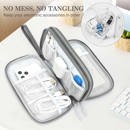 FYY Electronic Organizer, Travel Tech Pouch Bag, Medium, Dark Grey - color: Dark Grey, size: 8.3 x 5 x 2.6 inches
