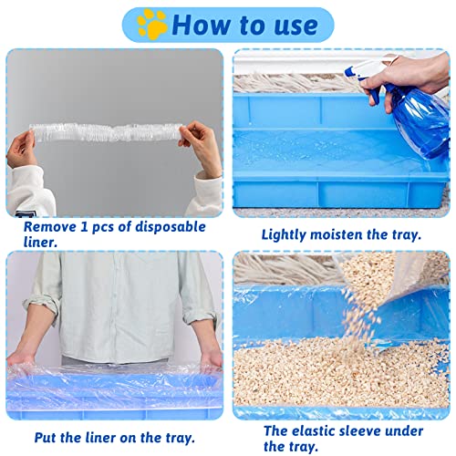 Fhiny 13.8'' x 9.9'' Disposable Guinea Pig Cage Liner, 100 PCS Plastic Rabbit Tray Liner Leak Proof Small Animal Litter Pan Bags Universal Hamster Cage Toilet Film for Bunny Chinchilla Hedgehog Bird - size: 13.8'' x 9.9''
