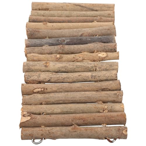 VILLCASE Wooden Tortoise Hideout with Basking Platform and Stick Shelter, Reptile Habitat Hide Hut for Terrarium Decoration and Turtle Climbing, Natural Wooden Reptile Supplies