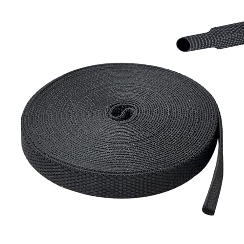 Heat Shrink Wire Loom, 20FT-1/4 Inch 2:1 Nylon Fabric Tubing - size: 1/4''×20ft