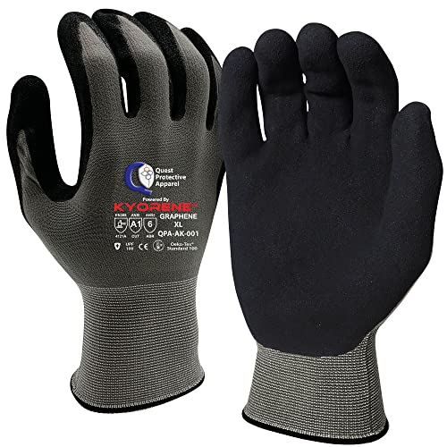 Quest Protective Apparel Cut Resistant Work Gloves (ANSI A1) – Lightweight Gloves for Gardening,DIY,Mechanical & General Handling – Breathable Grip Gloves for Men & Women – X-Large, Pack of 1 - size: X-Large, style: Pack of 1