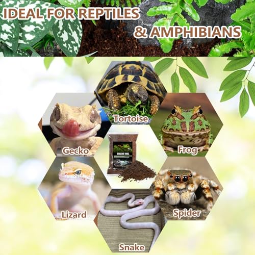 BNOSDM Reptile Soil Substrate,Natural Terrarium Bedding,Snake Bedding,Fluffy Reptile Tank Substrate for Tortoise Hermit Crab Tarantulas Lizards - color: 0.79gal