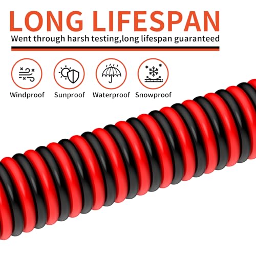 18 Gauge 2 Conductors 200FT Electrical Wire, Red Black Cable - size: 200FT, style: 18GAUGE