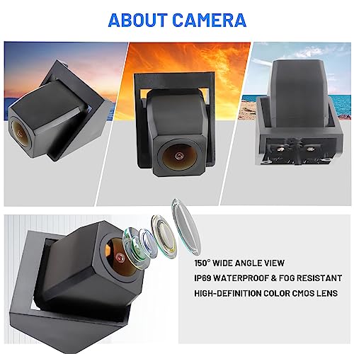 EWAY Classic 1.0 Backup Camera for Jeep Wrangler Spare Tire Mount 2007-2018, Rear View Reverse Aftermarket Camera for JK JKU Rubicon Sahara Sport Unlimited Removable Guidelines w/OEM Monitor Adapter