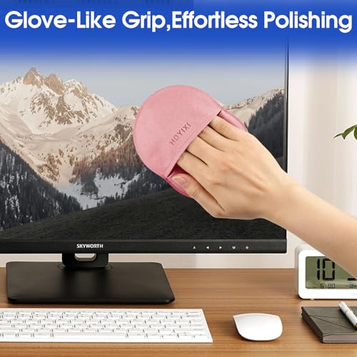 HoYiXi Microfiber Screen Cleaning Cloth for Laptops, Computer, Tablets, TV, Cellphone, Camera,Kindle eReaders,iPad, iPhone, Mac Book, Car Screen,Monitors,Smartscreen,Premium Polishing Cloth, - color: 2
