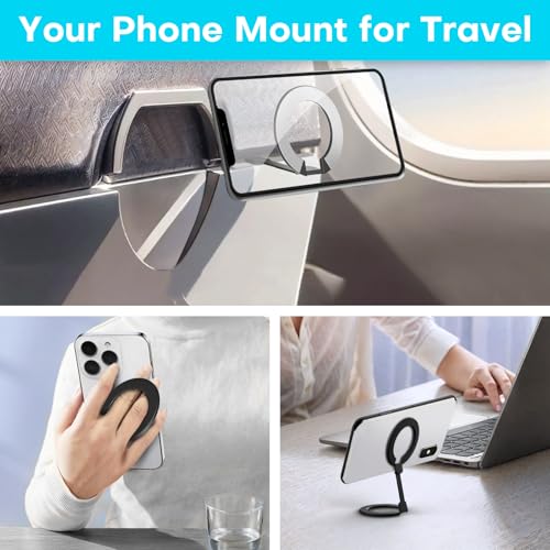 Mini Universal in Flight Airplane Phone Holder, Travel Essentials, Black - color: Black, size: Single