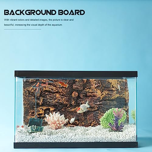 POPETPOP Background Rock Aquarium Background for Tank 3D Terrarium Background Reptile Enclosure Background Reptile Tank Background Boards Fish Tank Decorations Terrarium Wallpaper