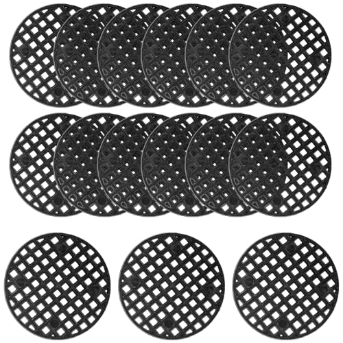 Bivethoi 100pcs Plant Pot Mesh Hole Cover Bonsai Drainage Mesh Insert, Flower Pot Hole Mesh Pad Bottom Grid Mat, Round Mesh Screen Pot Bottom Gasket for Garden Prevent Soil Loss (1.8" / 45mm, Black) - color: Black, size: 100pcs