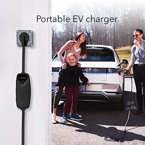 Lectron Level 2 J1772 Charger (WiFi Version) - 240V, 40 Amp, NEMA 14-50 Plug, 16 ft Extension Cord - Portable Electric Car Charger for J1772 Evs - size: 40A NEMA 14-50 with APP