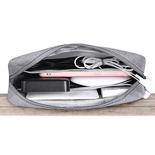 Universal Electronics/Accessories Soft Carrying Case Bag, Durable & Light-weight,Suitable for Out-going, Business, Travel and Cosmetics Kit (Big-Gray) - color: Big-Gray
