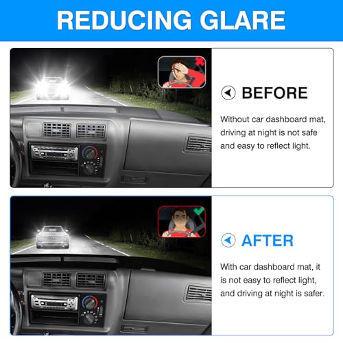 Autorder Dashboard Cover Mat for Chevrolet Impala 2006-2013/ Impala Limited 2014-2016 Accessories Dash Cover Upgrade Velvet Dash Mat Sunshade Glare UV Rays Protector - size: Black 06-13 Impala