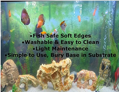 Aquarium H2o, Gray Melaleuca Aquarium Stones 11Lb (5 Kilo), Decoration for Landscaping Aquariums, Fish Tanks, Terrariums, Vivariums, Reptile and Amphibian Enclosures with Natural Rock