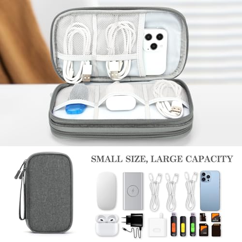 FYY Electronic Organizer, Travel Tech Pouch Bag, Medium, Dark Grey - color: Dark Grey, size: 8.3 x 5 x 2.6 inches