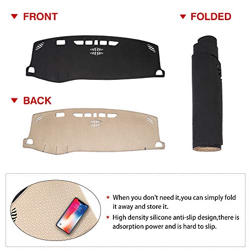 Autorder Dashboard Cover Mat for 2019-2025 2026 Chevy/Chevrolet Blazer Accessories Dash Cover Flannel Dash Mat Sunshade Glare UV Rays Protector - size: Black 19-26 Blazer